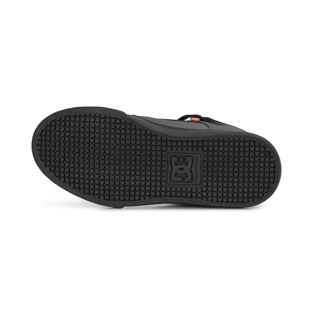 DC Pure High Top EV (Youth) Skate Shoes - Grey/Black/Orange