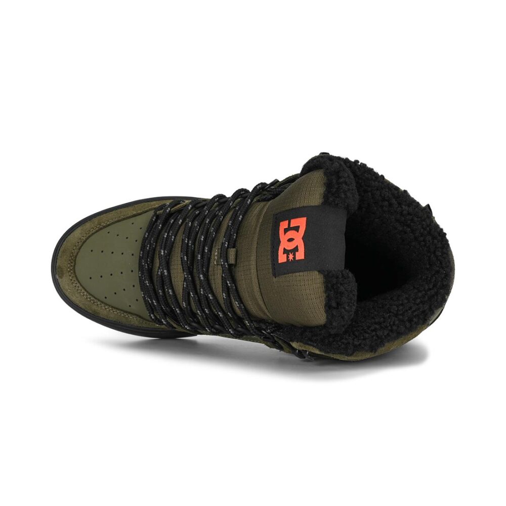 DC Pure High Top WC WNT Winterised Skate Shoes - Dusty Olive