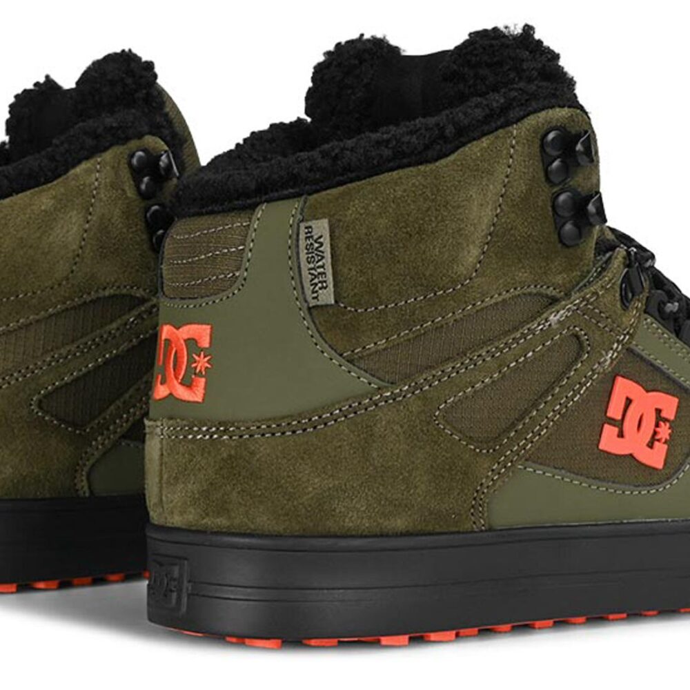 DC Pure High Top WC WNT Winterised Skate Shoes - Dusty Olive