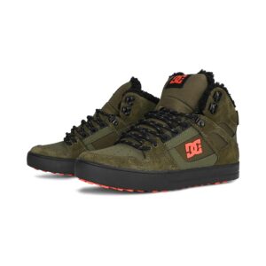DC Pure High Top WC WNT Winterised Skate Shoes - Dusty Olive