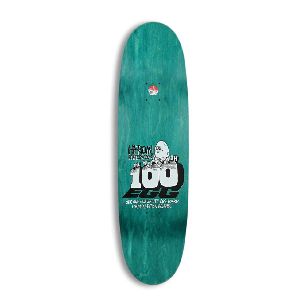 Heroin Skateboards 100th Egg 9.125" Deck
