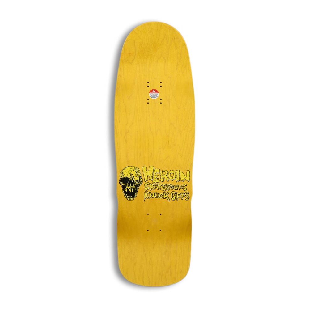 Heroin Skateboards Dead Dave Knock Off 10.1" Deck
