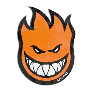 Spitfire Fireball Bighead Large Sticker - Orange