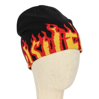Thrasher Flame Skully Beanie - Black