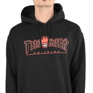 Thrasher x Spitfire Big Head Outline Pullover Hoodie - Black
