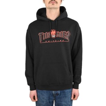 Thrasher x Spitfire Big Head Outline Pullover Hoodie - Black