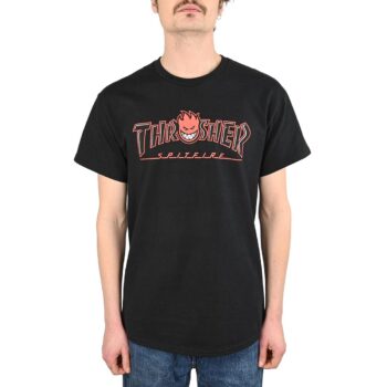 Thrasher x Spitfire Big Head Outline S/S T-Shirt - Black