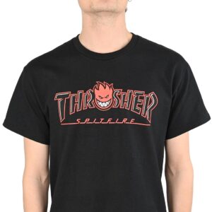 Thrasher x Spitfire Big Head Outline S/S T-Shirt - Black