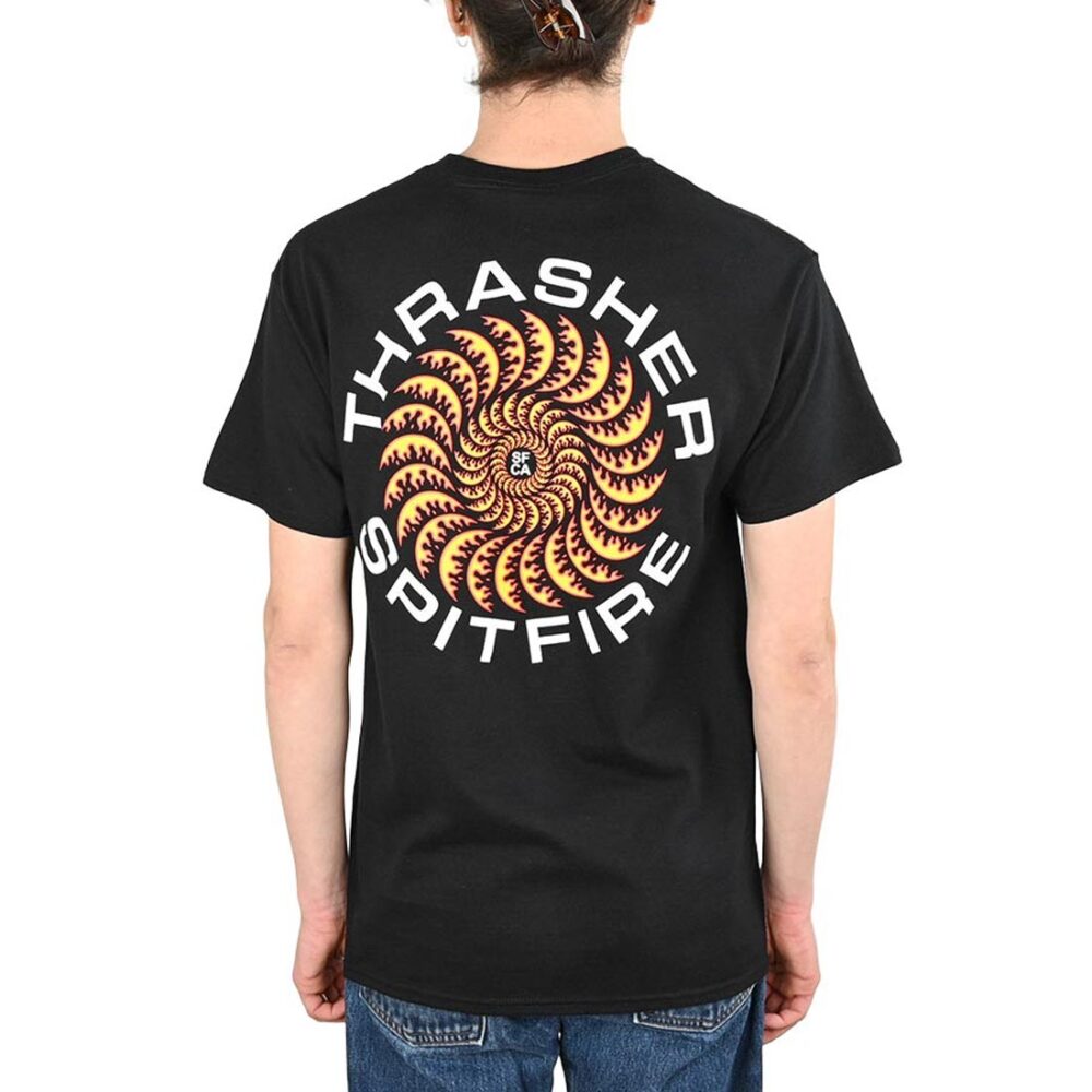 Thrasher x Spitfire Classic Swirl S/S T-Shirt - Black