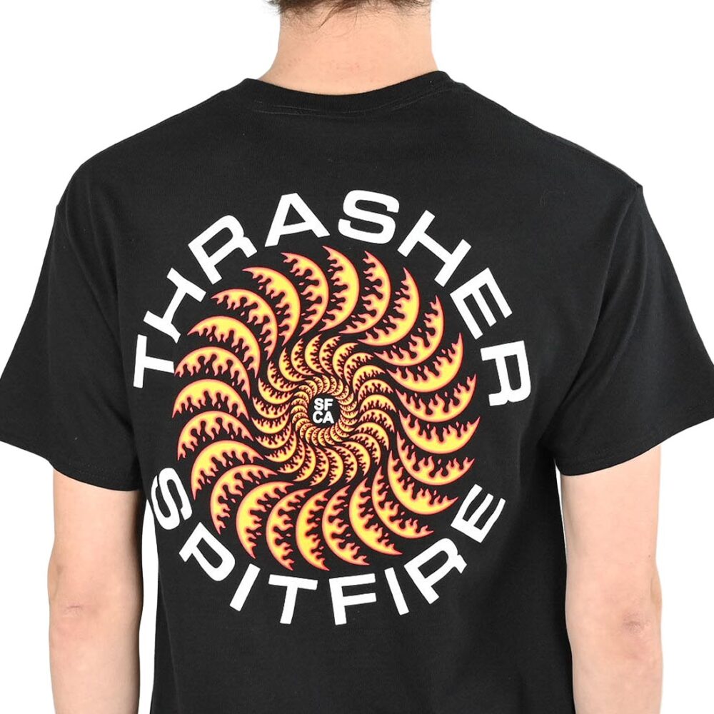 Thrasher x Spitfire Classic Swirl S/S T-Shirt - Black