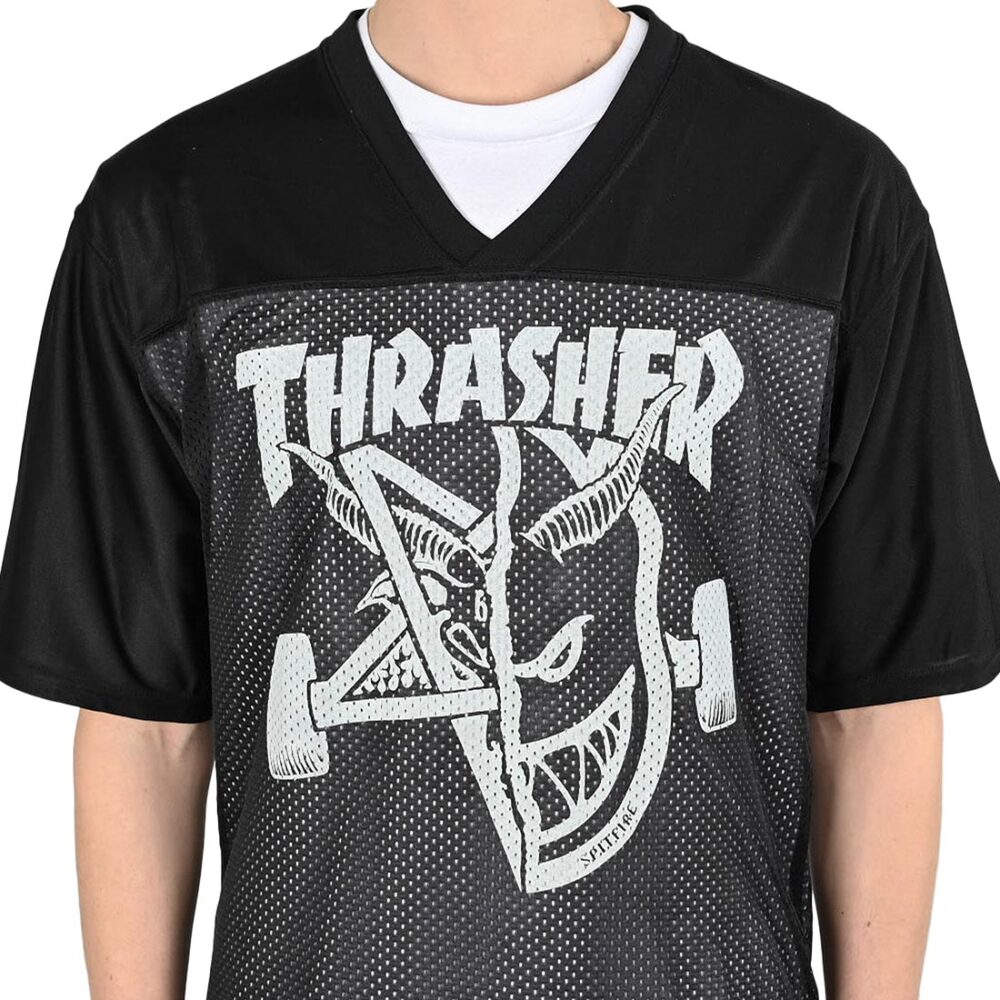Thrasher x Spitfire Thrash & Burn S/S Jersey - Black