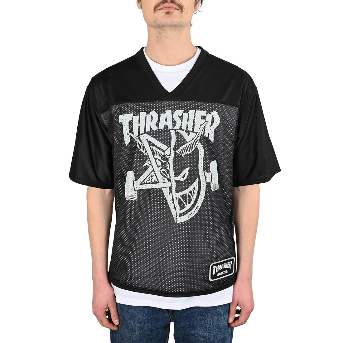 Thrasher x Spitfire Thrash & Burn S/S Jersey - Black -  M