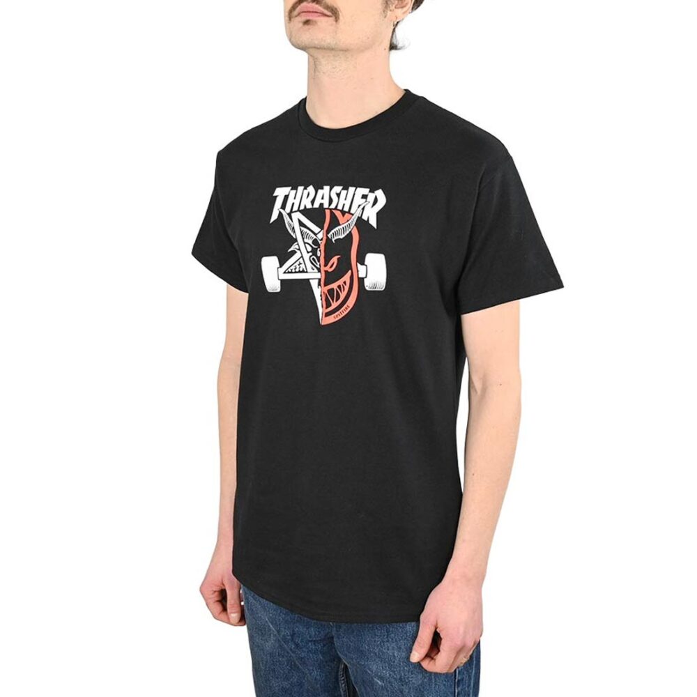 Thrasher x Spitfire Thrash & Burn S/S T-Shirt - Black