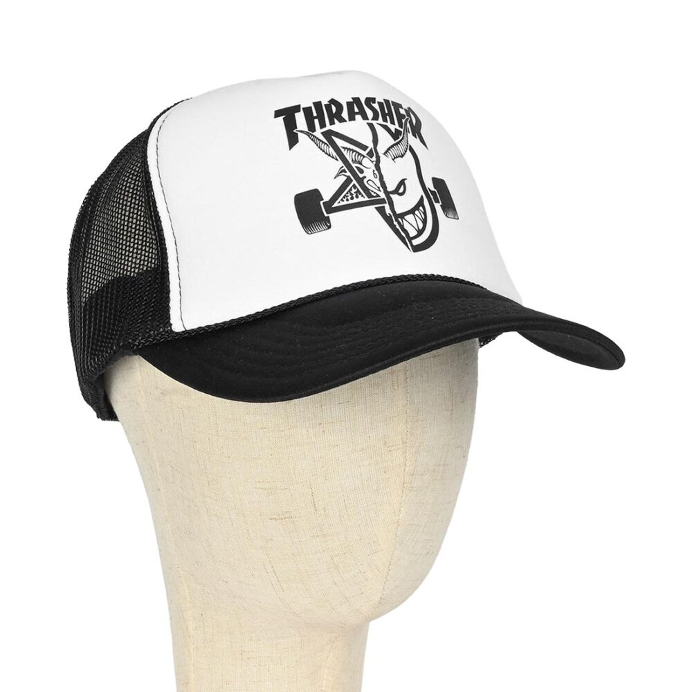 Thrasher x Spitfire Thrash & Burn Trucker Cap - Black/White