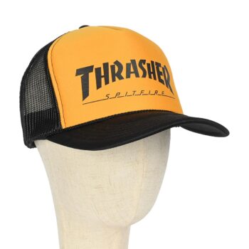 Thrasher x Spitfire Trucker Cap - Black/Gold