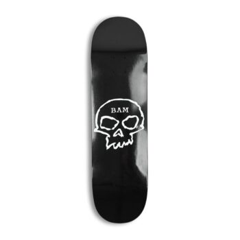 Zero Bam Margera Single Skull Skateboard Deck - Black Dip
