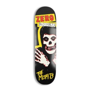 Zero x Misfits Business Skateboard Deck - Glow in the Dark/Dip