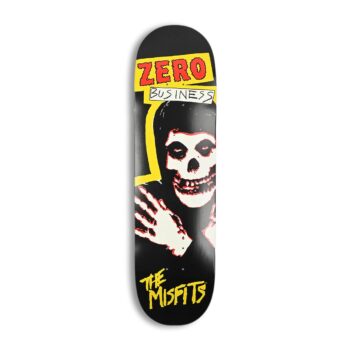 Zero x Misfits Business Skateboard Deck - Glow in the Dark/Dip