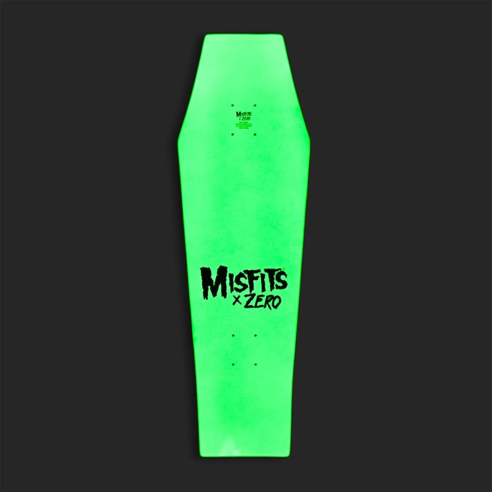 Zero x Misfits Fiend 9.5" Coffin Skateboard Deck - Glow in the Dark/Dip