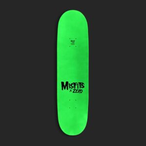 Zero x Misfits Fiend Skull Skateboard Deck - Glow in the Dark/Dip