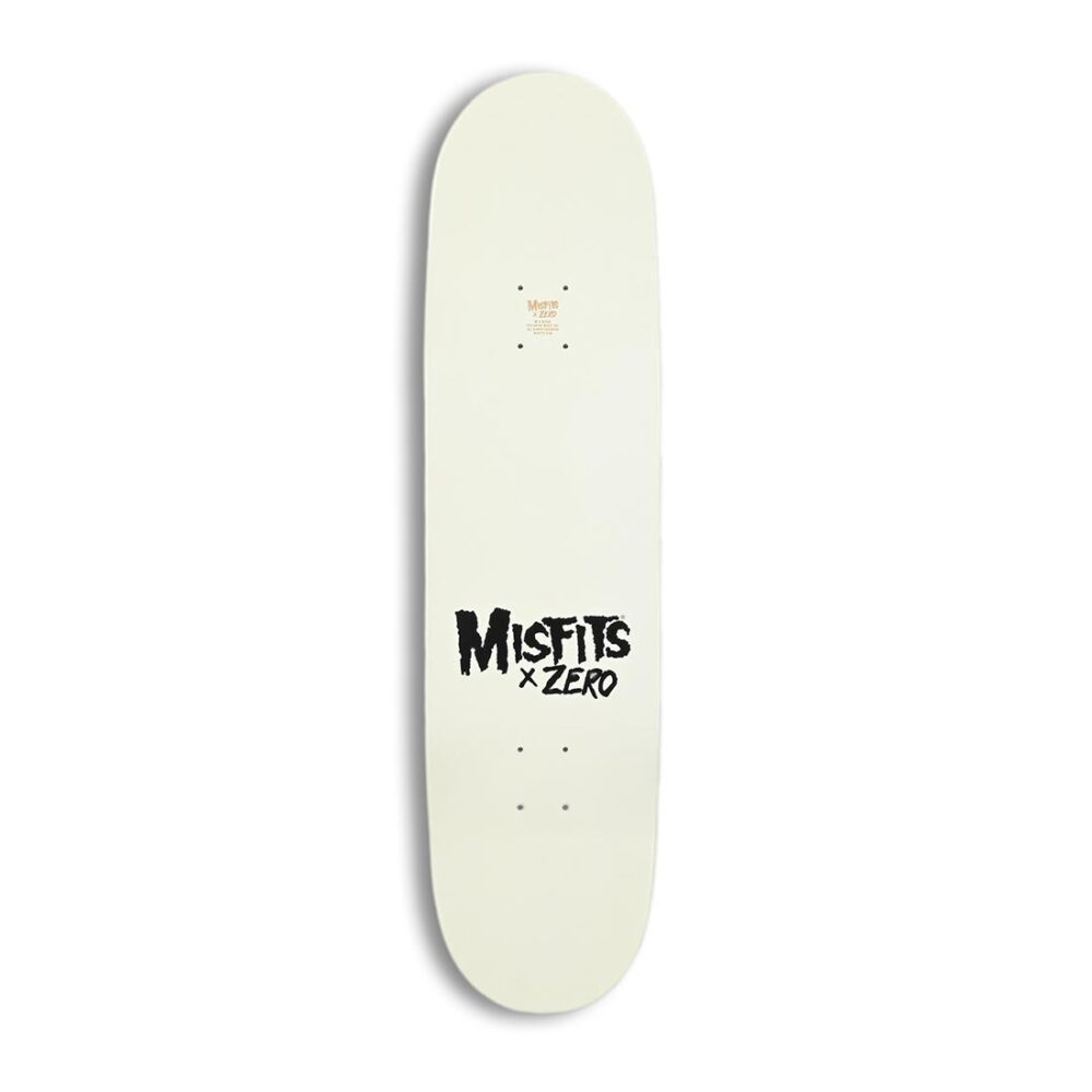 Zero x Misfits Fiend Skull Skateboard Deck - Glow in the Dark/Dip