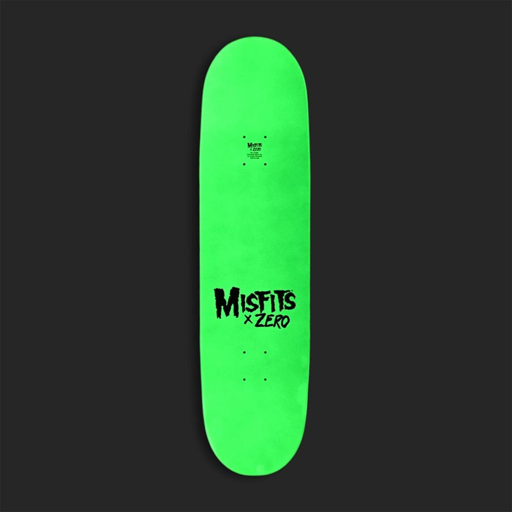 Zero x Misfits Zero A.D Skateboard Deck - Glow in the Dark/Dip