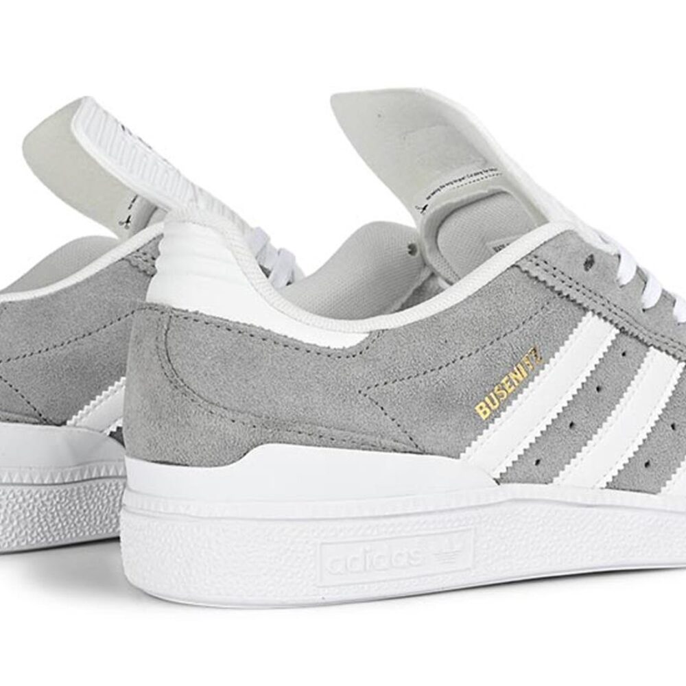 Adidas Busenitz Skate Shoes - Grey/Cloud White/Gold Metallic