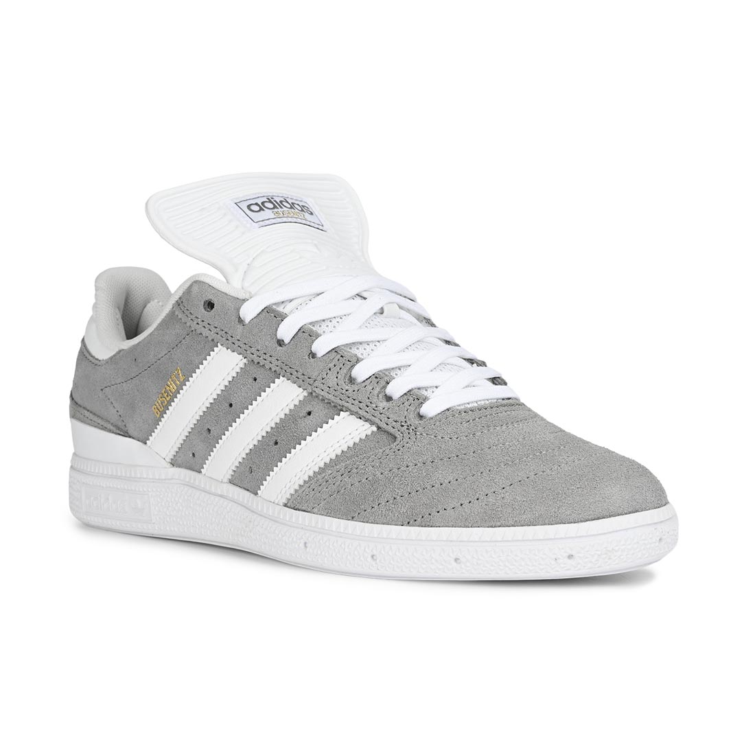 Adidas Busenitz Skate Shoes - Grey/Cloud White/Gold Metallic - Mens 9 UK - Suede