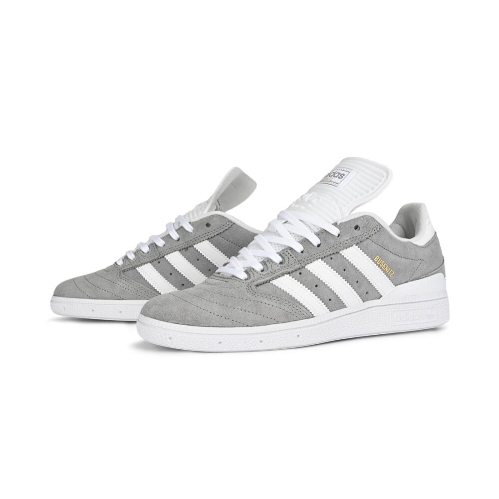 Adidas Busenitz Skate Shoes - Grey/Cloud White/Gold Metallic