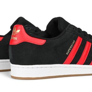 Adidas Superstar ADV Skate Shoes - Black/Better Scarlet/Cloud White