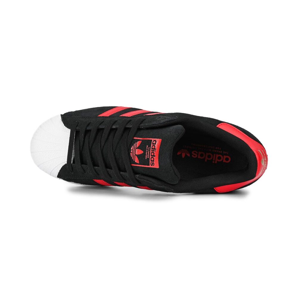 Adidas Superstar ADV Skate Shoes - Black/Better Scarlet/Cloud White