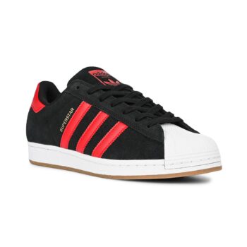 Adidas Superstar ADV Skate Shoes - Black/Better Scarlet/Cloud White