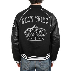Adidas Tyshawn Letterman Varsity Jacket - Black/White