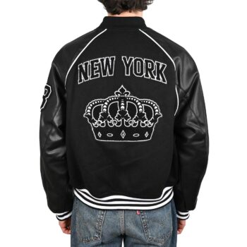 Adidas Tyshawn Letterman Varsity Jacket - Black/White