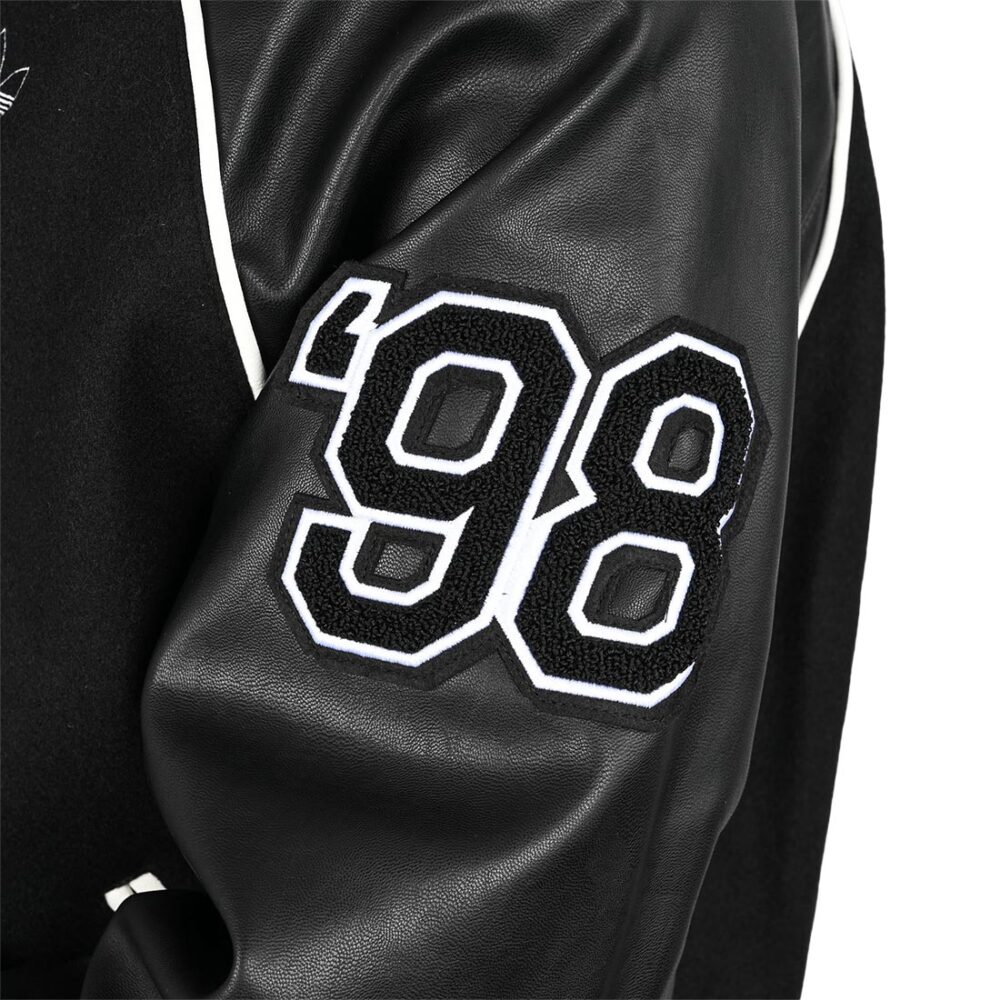 Adidas Tyshawn Letterman Varsity Jacket - Black/White
