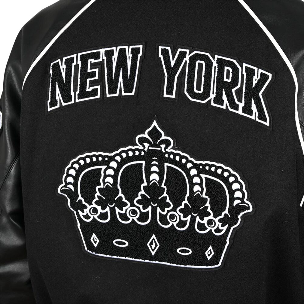 Adidas Tyshawn Letterman Varsity Jacket - Black/White