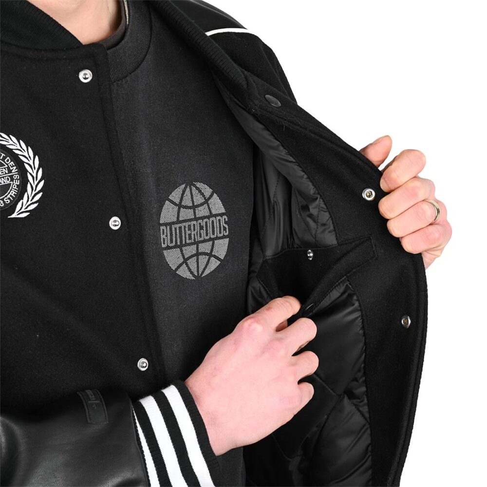 Adidas Tyshawn Letterman Varsity Jacket - Black/White