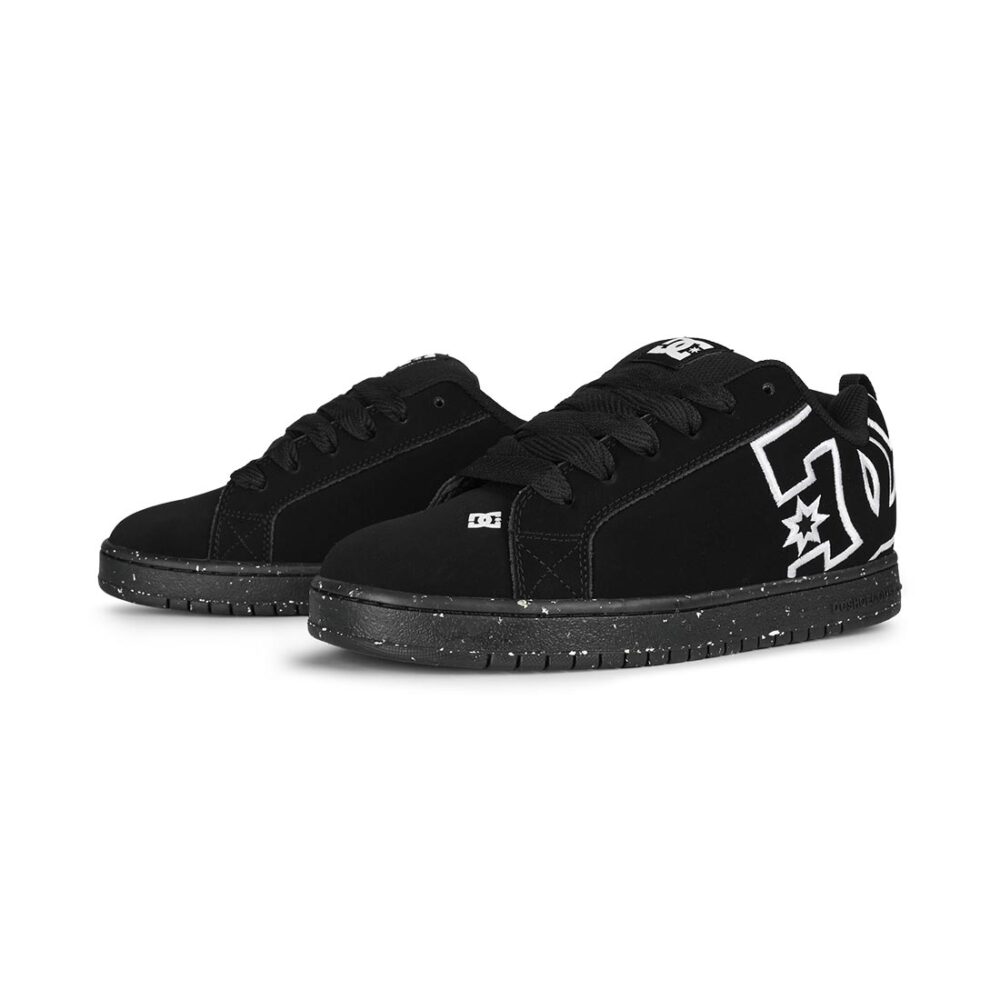 DC Court Graffik Skate Shoes - Black/Black/Recycled
