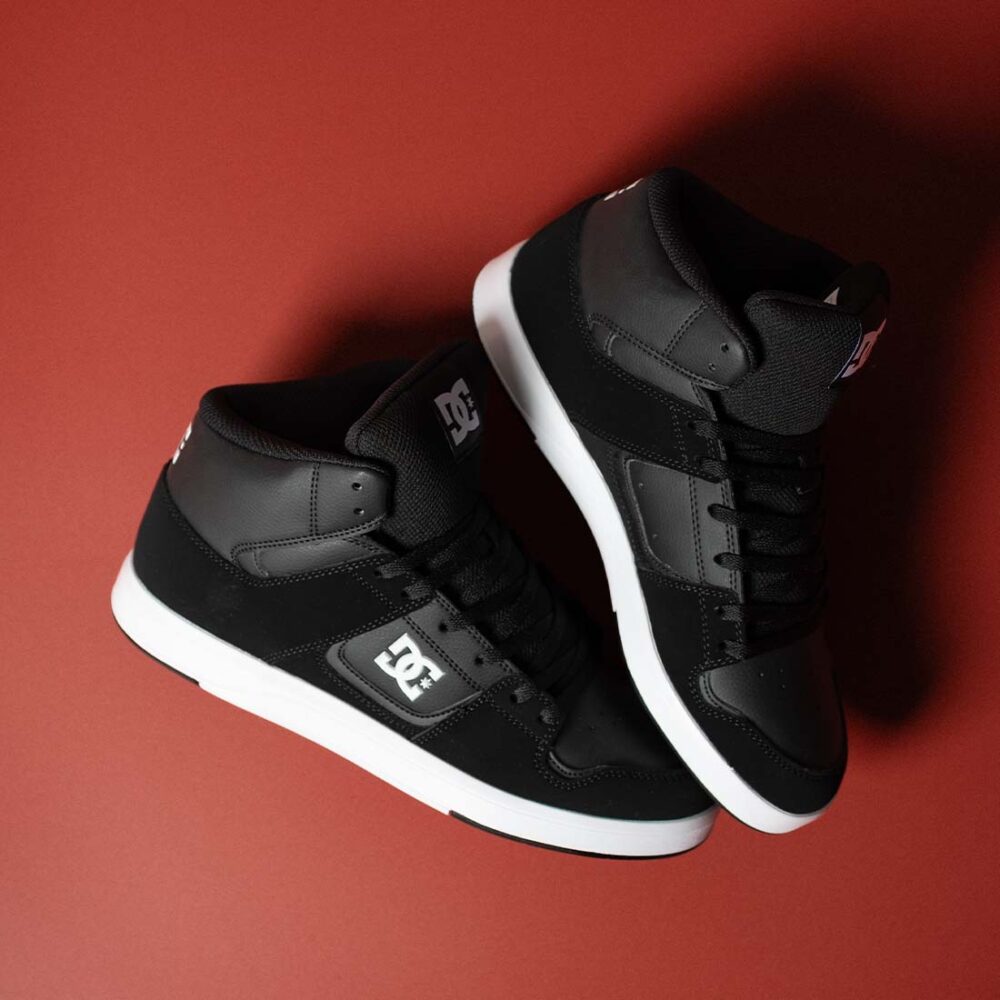 DC Cure High-Top Skate Shoes - Black/White
