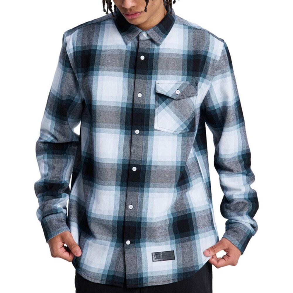DC Marshall Flannel L/S Shirt - Storm Blue