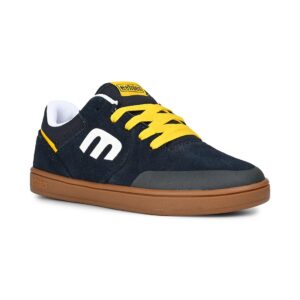 Etnies Marana (Youth) Skate Shoes - Navy/Gum/Yellow