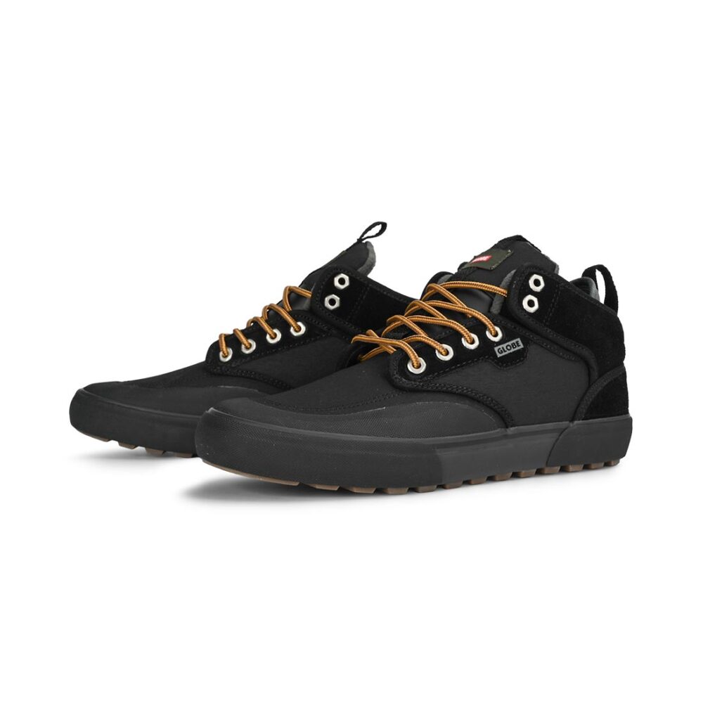 Globe Motely Mid Winterised Skate Shoes - Black/Grey/Trek