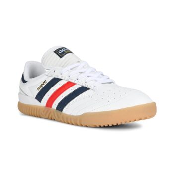 Adidas Busenitz Indoor Super Skate Shoes - White/Collegiate Navy/Scarlet