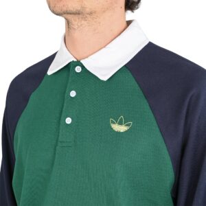 Vans 2-Tone Stripe Ward Rugby Shirt - Black/Green
