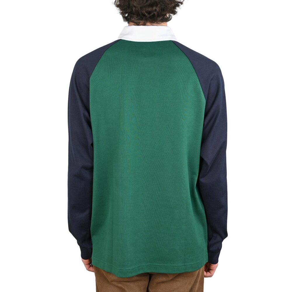 Vans 2-Tone Stripe Ward Rugby Shirt - Black/Green