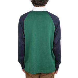 Vans 2-Tone Stripe Ward Rugby Shirt - Black/Green
