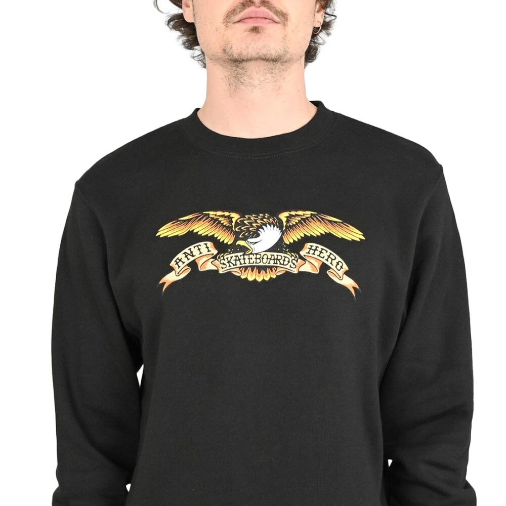 Anti Hero Eagle Crew Sweater - Black