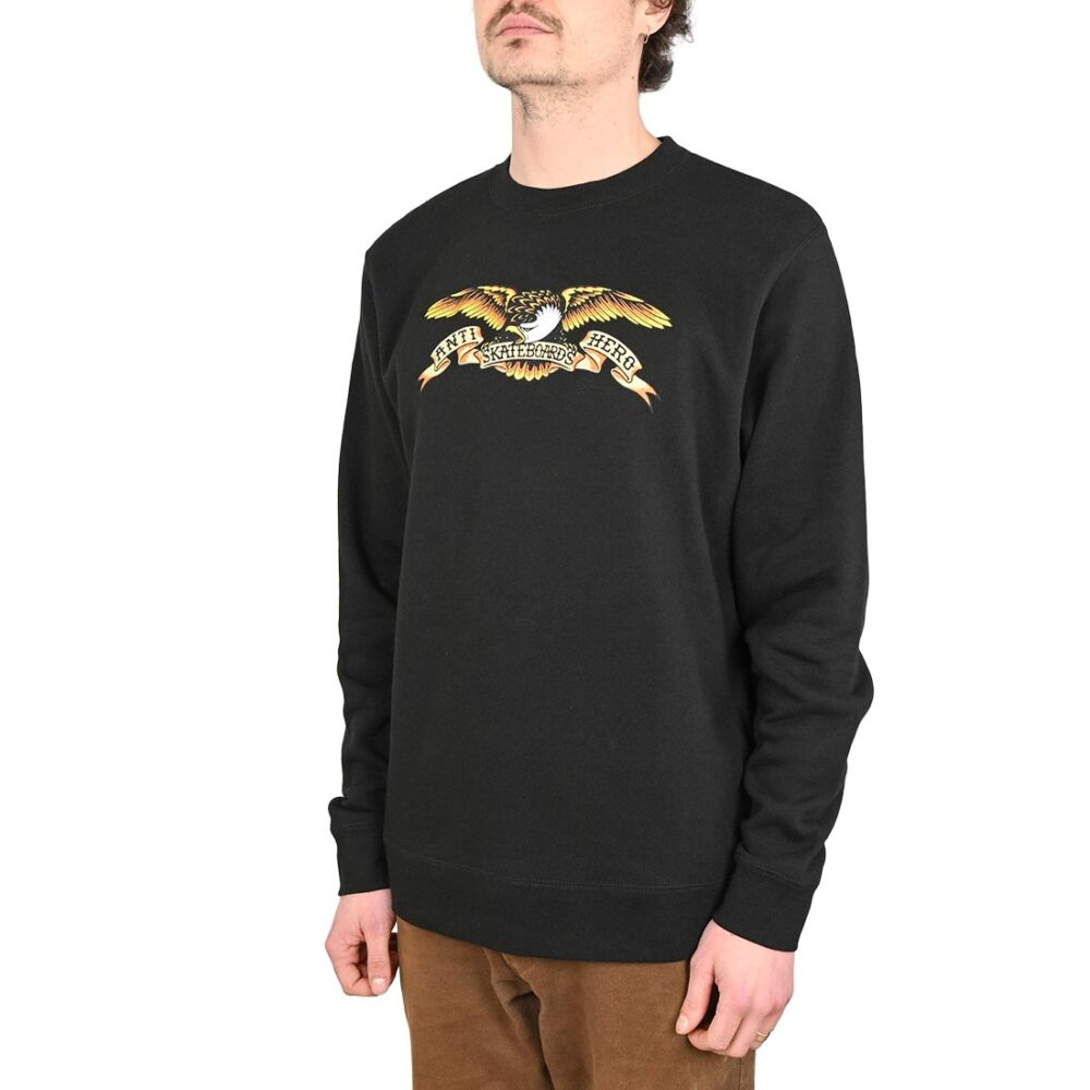 Anti Hero Eagle Crew Sweater - Black