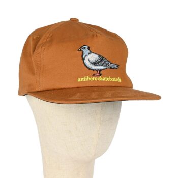 Anti Hero Lil Pigeon Snapback Cap - Medium Brown/Yellow
