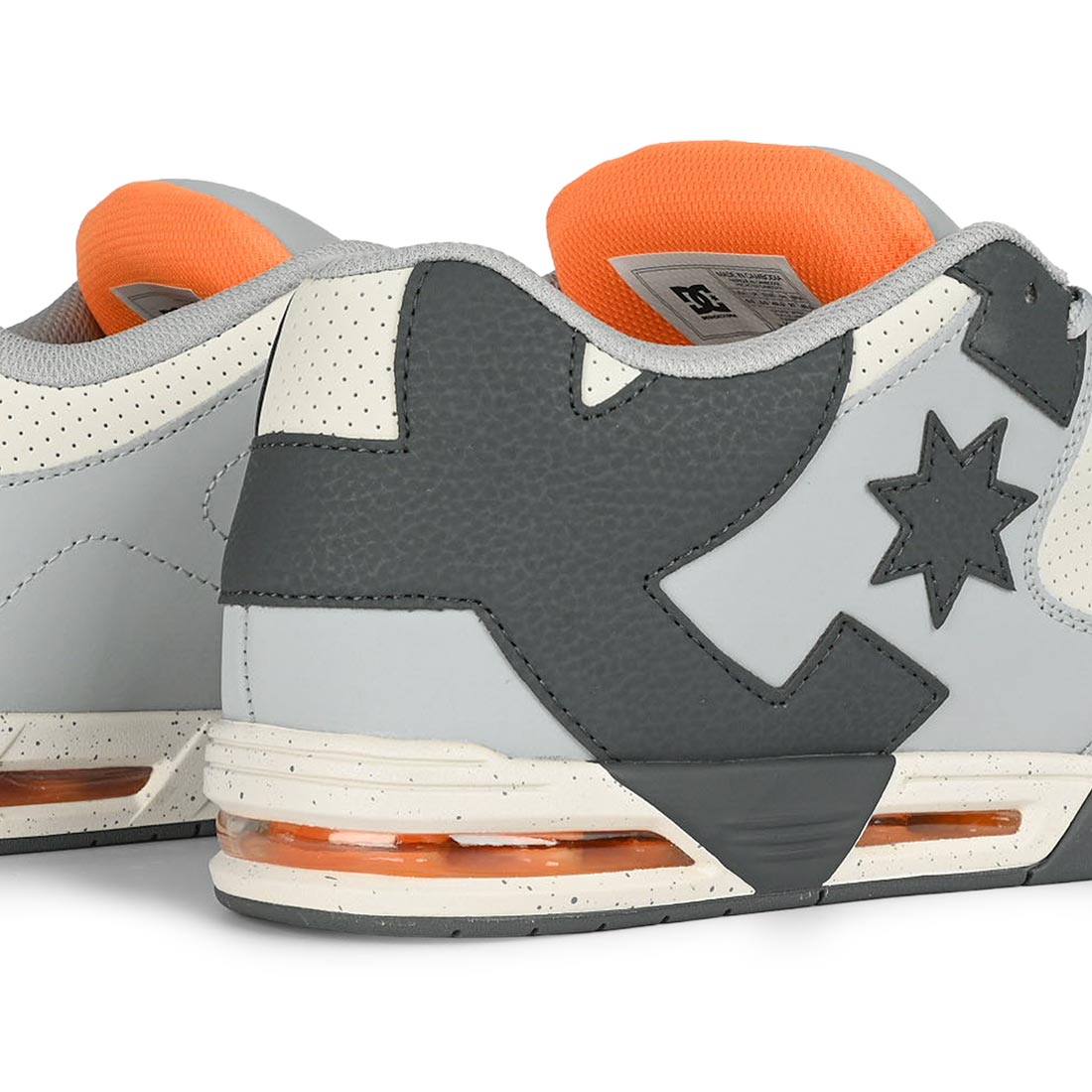 DC Command Skate Shoes - Grey/Dark Grey/Orange